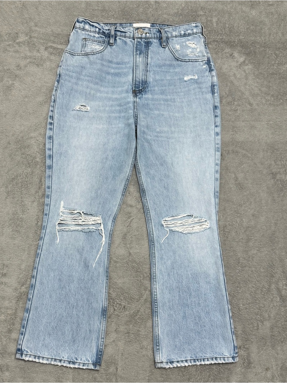 FRAME Le High N Tight Crop Mini Boot Jeans Womens 28 Distressed High Rise Boho